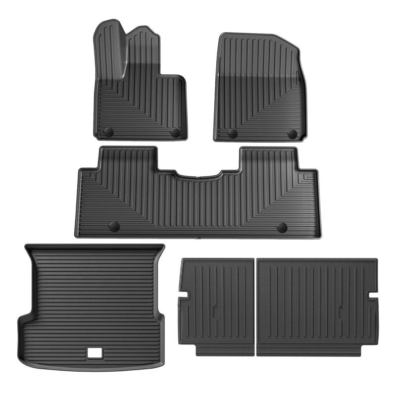 Auto-Innenzubehör Für Xpeng G9 2023 2024 2025 Auto Fußmatten Cargo-Liner Trunk Pad 3D Fußmatte Innenausstattung Formteile(LHD 6Piece) von NVETJMUA