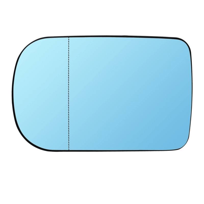 NVETJMUA Spiegelglas Für 7er E38 5 E39 1995–2003, Links/rechts, Tür-Seitenspiegelglas, Beheizt, Blau, Rückansicht, Rückspiegel Seitenspiegelglas(Links) von NVETJMUA