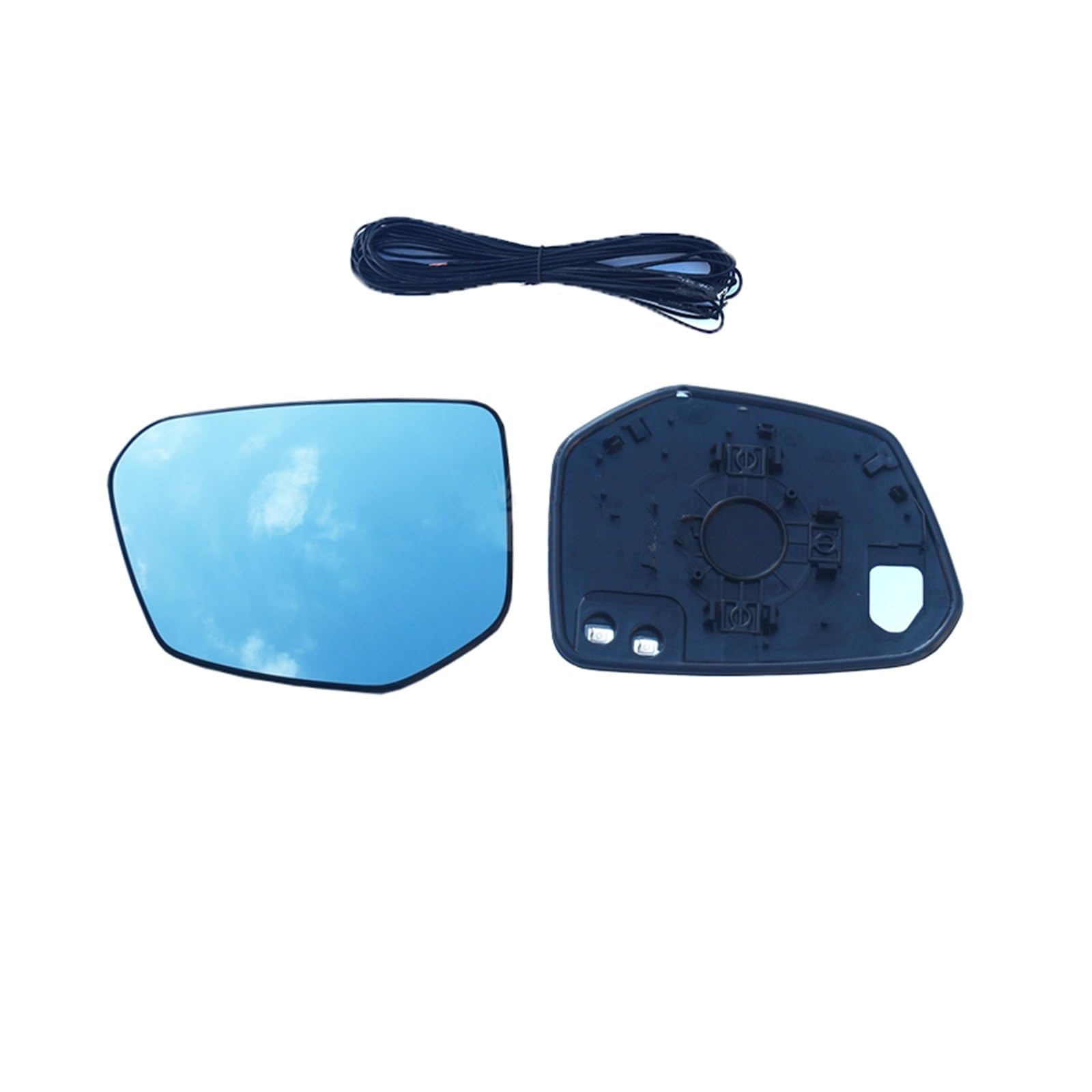 NVETJMUA Spiegelglas Für Civic 2016 2017 2018 2019 2020 FC1 FC7 1 Paar Seitenrückspiegel Glaslinse Weitwinkelansicht Blendschutzspiegel Seitenspiegelglas(B Heated Blue) von NVETJMUA