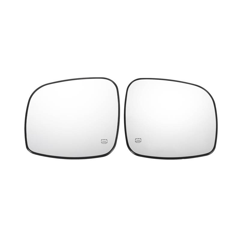 NVETJMUA Spiegelglas Für Dodge Für Grand Für Caravan 2008-2020 Links/Rechts Auto Rückspiegel Glas Ersatz Mit Trägerplatte Erhitzt Weiß Glas Seitenspiegelglas(1 Paar) von NVETJMUA