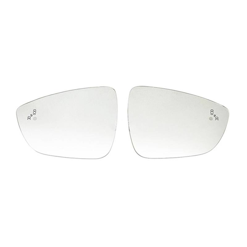 NVETJMUA Spiegelglas Für Ford Für Focus MK4 2019 2020 2021 2022 2023 Auto Links Oder Rechts Erhitzt Blind Spot Warnung Hinten Spiegel Glas Seitenspiegelglas(A Pair) von NVETJMUA