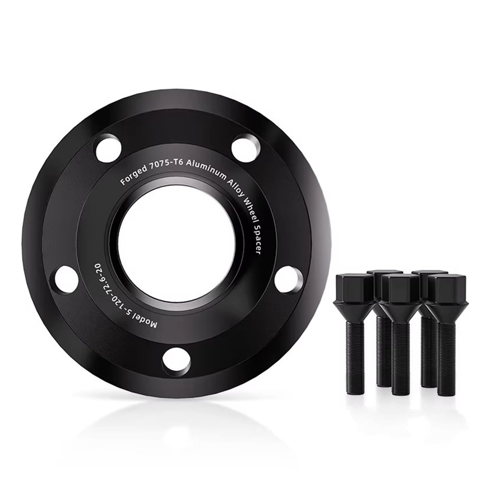 Spurplatten Für Ford Für F 150 2013-2024 2/4 Stück 15/20/25/30/35mm 6X135 87,1 M14X1,5 Hub Centric Schwarz Geschmiedet Rad Spacer Flansch Platte Distanzscheiben Auto(2Piece 20mm) von NVETJMUA