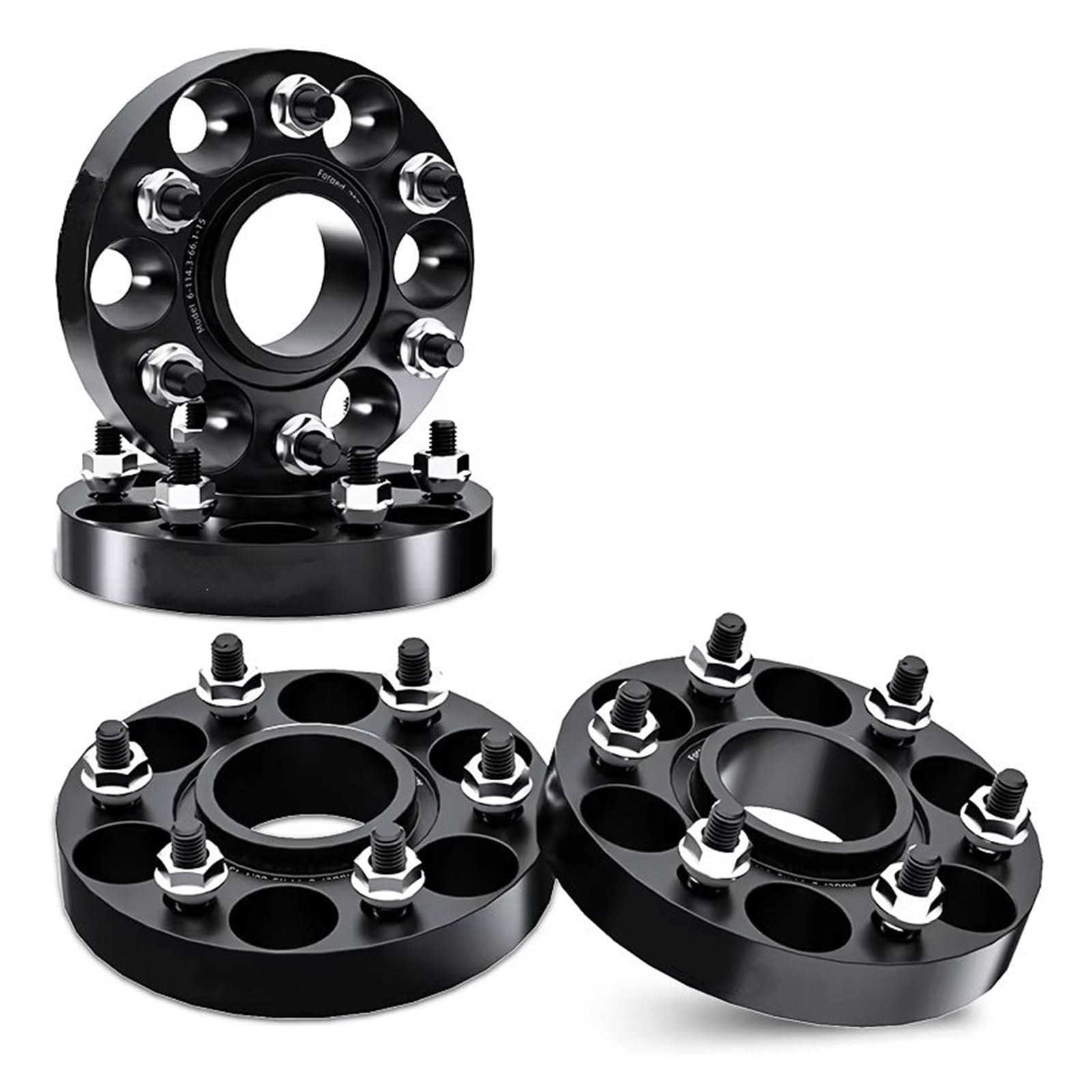 Spurplatten Für Ford Für Ranger 2/4 Stück 30/35/38mm PCD 6x139,7 CB 93,1mm Spurverbreiterungen Adapter 6 Lug Anzug M12x1,5 Distanzscheiben Auto(4Pieces Black 30mm) von NVETJMUA