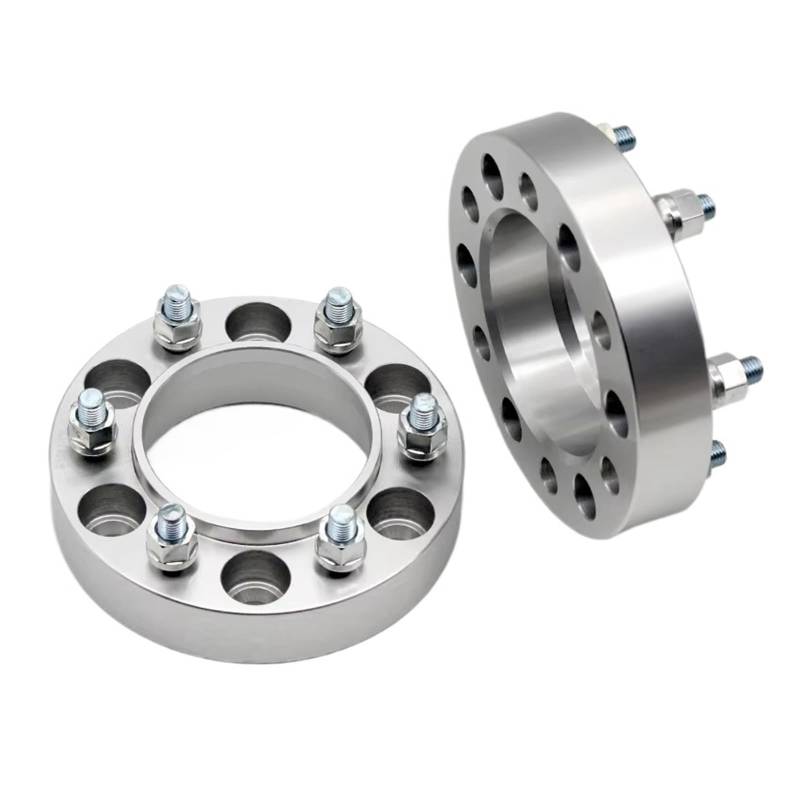 Spurplatten Für KIA Für Mohave 2 Stück 25/30/35/40/45mm PCD 6x114,3 67,1mm Spurverbreiterungen Adapter 6 Lug 12x1,5 Distanzscheiben Auto(2Piece 25mm Silver) von NVETJMUA