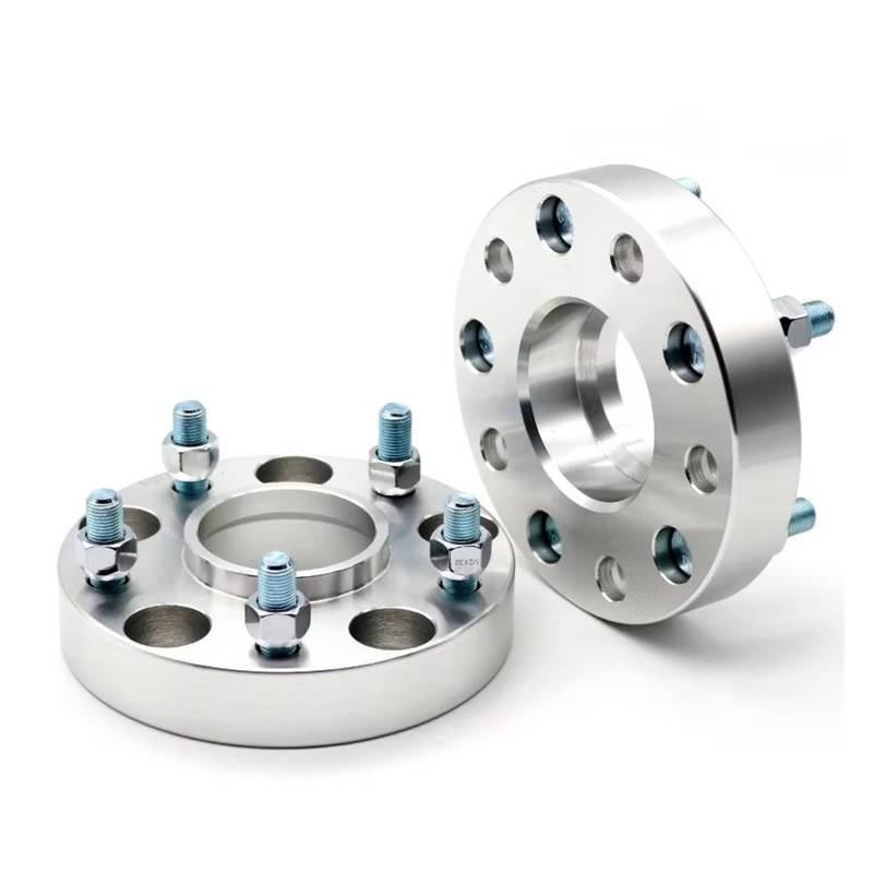 Spurplatten Für Nissan 350Z/370Z Für GTR Für Maxima Für Altima Für Fuga Für Leaf 2 Stück 15/20/25/30/35mm 5x114,3 66,1mm Rad Spacer Adapter Distanzscheiben Auto(2Pieces 30mm Silver) von NVETJMUA