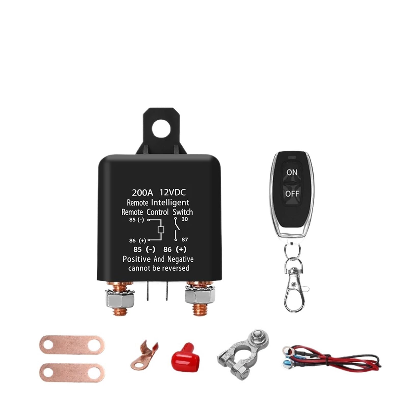 Battery Switch Relay Wireless Remote Control Disconnect Cut Off Isolator Master Switches 12V 120A 200A 500A NWPNLXEA(12V 200A 2PC KEY) von NWPNLXEA