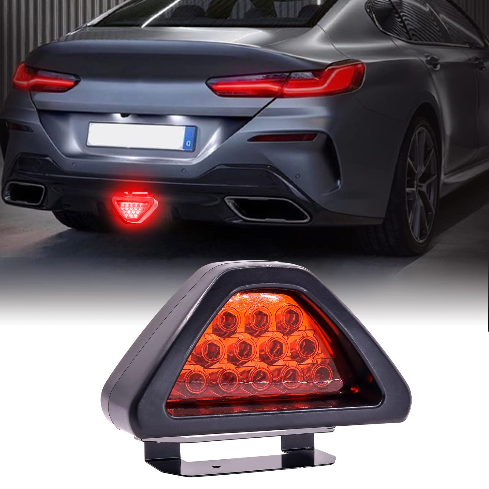 NWpangu LED Dritte Bremslicht Rücklicht High Positionslicht Warnlicht Stroboskoplicht Universal Fahrzeug LKW Anhänger Boot Motorrad, 1 Stück von NWpangu