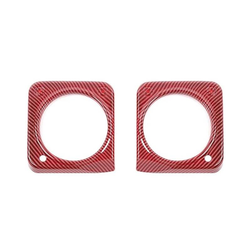 Auto Zubehör Innenraum Für Suzuki Für Jimny 2019 2020 2021 2022 2023 2024 Up Auto Dashboard Dekoration Rahmen Abdeckung Innen Zubehör Auto Interieur(Red carbonfiber) von NYSFGOFJGOM