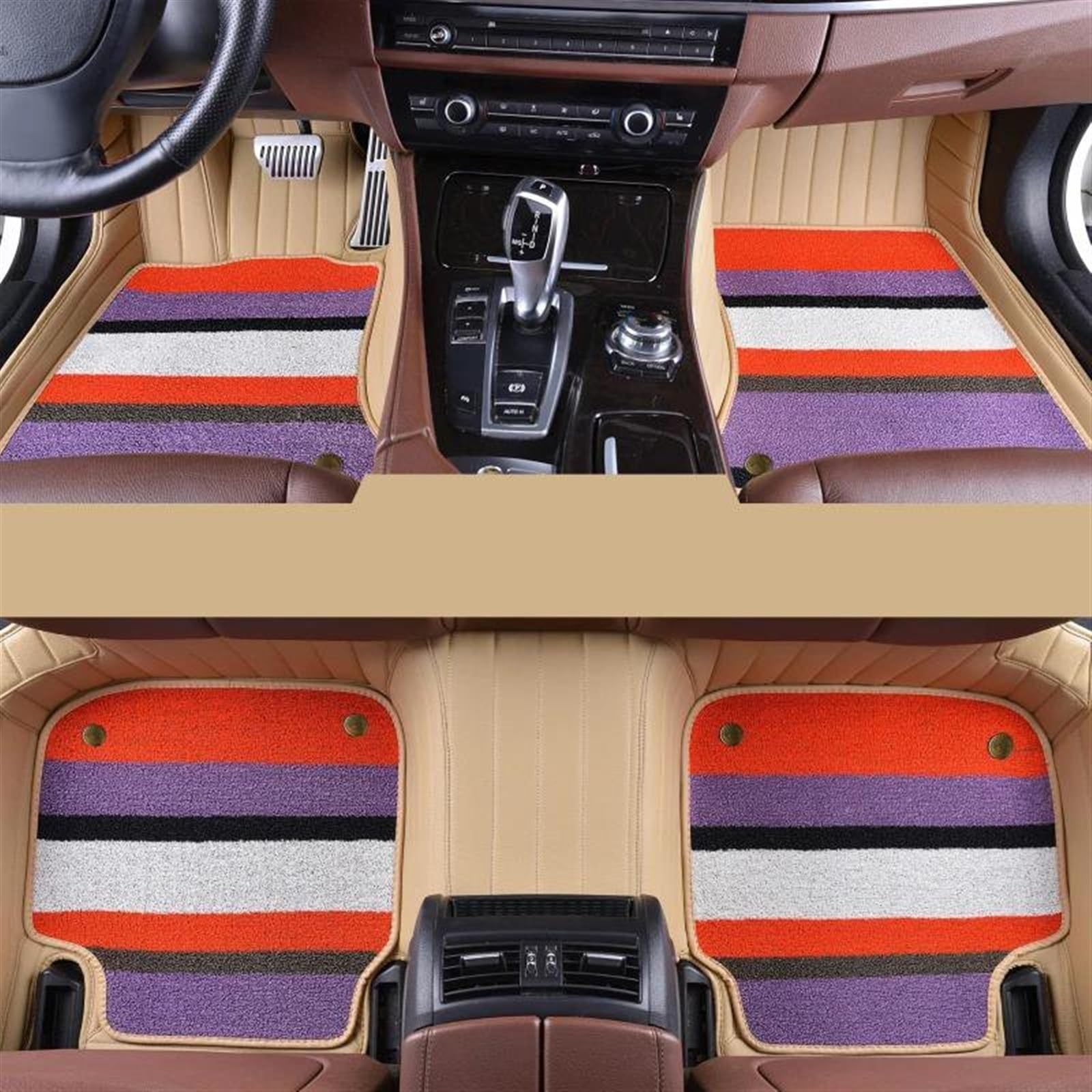 Antirutschmatten Für A6 C6 4F 2004 2006 2007 2008 2009 2010 Custom Full Set Auto Fußmatten Teppich Interior Styling Zubehör Auto Fußmatten Set(5 PCS7) von NYSQOFMB