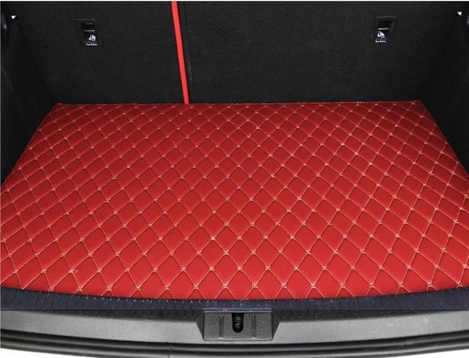 Antirutschmatten Für Kia Für Sorento (Fünf Sitze) 2013 2014 Auto Fußmatten Innen Zubehör Anti-Slip Teppich Fuß Pads Auto Fußmatten Set(Trunk-RED) von NYSQOFMB