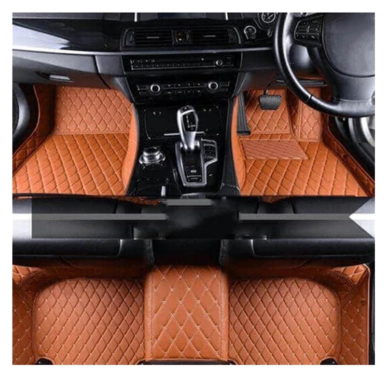 Antirutschmatten Für Kia Für Sorento 2002 2003 2004 2005 2006 Auto Fußmatten Anti-schmutz Anti-Slip Teppich Set Auto Innen Zubehör Auto Fußmatten Set(RHD Brown) von NYSQOFMB