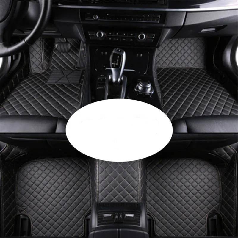 Antirutschmatten Für Kia Für Sorento 2017 7 Sitze Auto Boden Matte Leder Anti-Slip Teppich Fuß Pads Set Auto Innen Zubehör Auto Fußmatten Set(LHD-Black Black) von NYSQOFMB