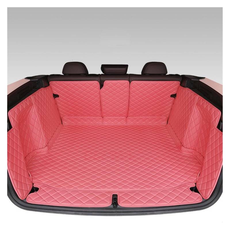 Auto Stamm Matten Für Mitsubishi Für Outlander 2006 2007 2008 2009 2013 2016 2010 2012 2018 2019 2020 5 Sitze Cargo Matte Zubehör Kofferraumschutz Matte(Pink,7 Pcs) von NYSQOFMB