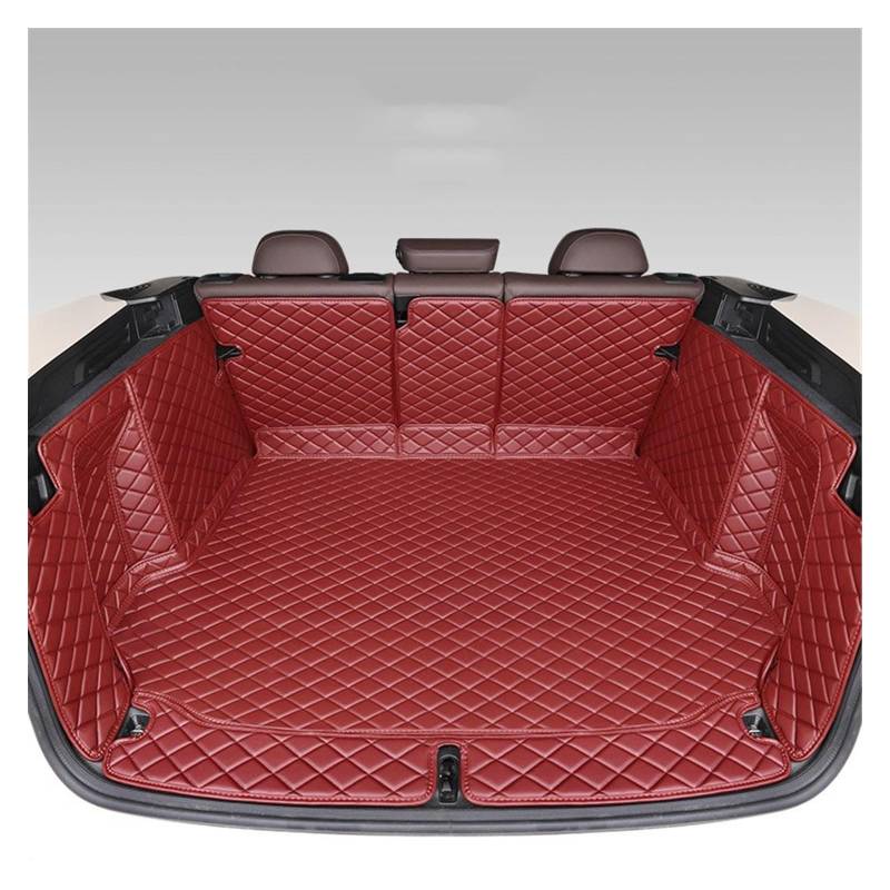 Auto Stamm Matten Für Mitsubishi Für Outlander 2006 2007 2008 2009 2013 2016 2010 2012 2018 2019 2020 5 Sitze Cargo Matte Zubehör Kofferraumschutz Matte(Rose Red,7 Pcs) von NYSQOFMB