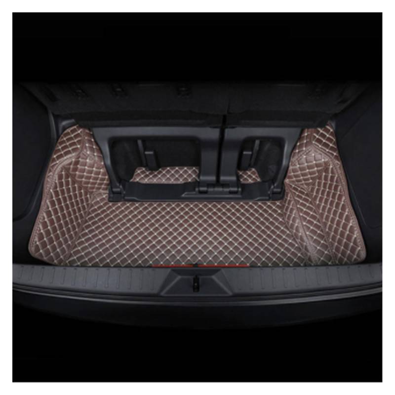 Custom Leder Kofferraum Matten Für Toyota Für Sienna 2021 Anti-Schmutzig Schutz Tablett Cargo-Mat Zubehör Styling Kofferraumschutz Matte(Kaffee,1 Stück) von NYSQOFMB