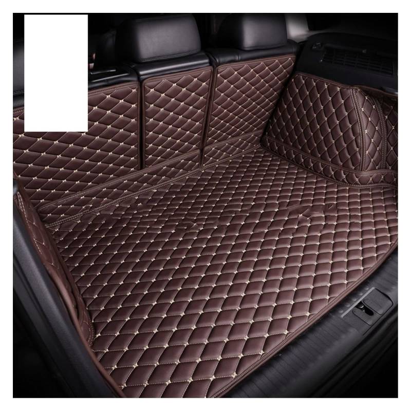 Kofferraummatten Aus Ledermaterial Für A4 B8 Avant 2007-2016 2011 2012 2013 2014 2015 2016 Allroad Cargo Mat Zubehör Kofferraumschutz Matte(Brown Gold,5 Pcs) von NYSQOFMB