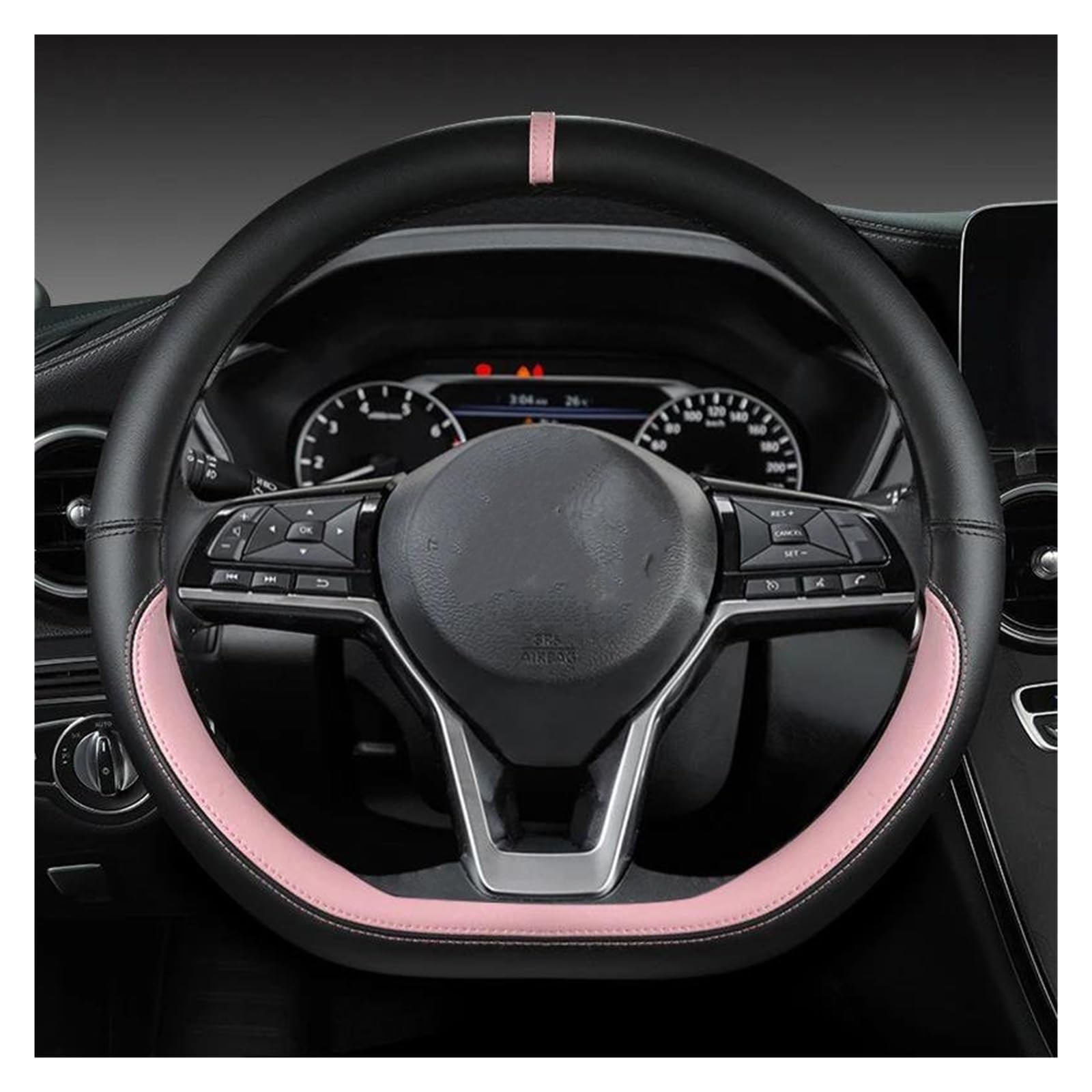 Lenkradbezug Auto Auto-Lenkradabdeckung für Nissan für Tiida für Teana für Juke für Versa für Leaf für Note Lenkradabdeckung(PINK D) von NYSQOFMB