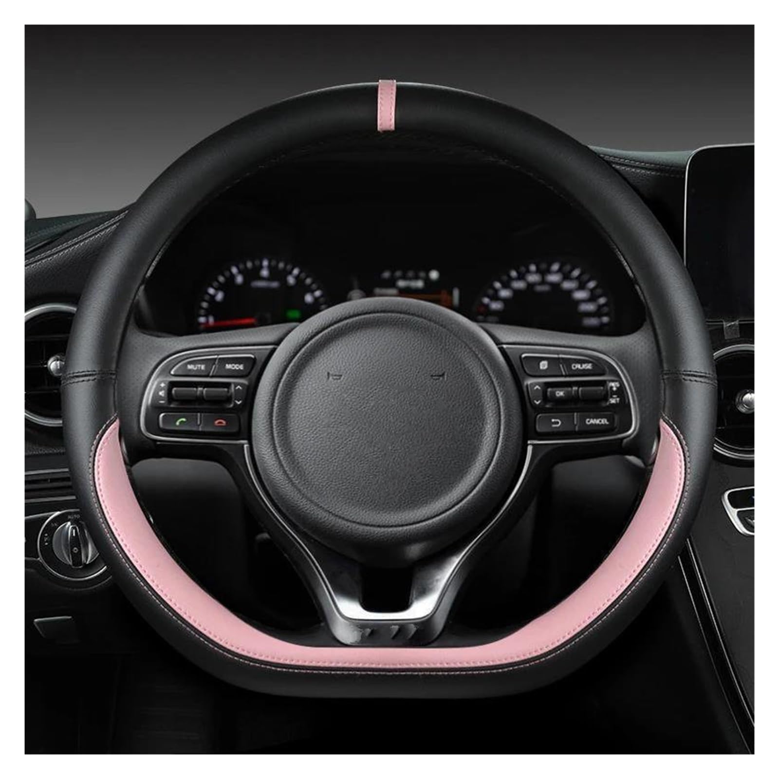 Lenkradbezug Auto D Form Auto Lenkrad Abdeckung Für Kia K5 Für Ceed GT Für Stonic Für Sportage 2019-2021 Lenkradabdeckung(PINK1) von NYSQOFMB