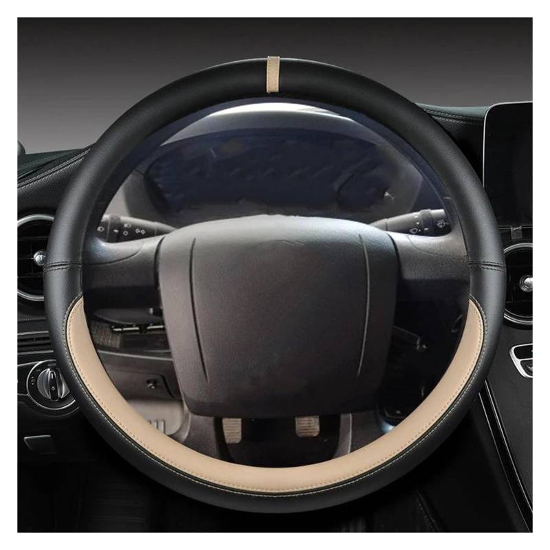 Lenkradbezug Auto Mikrofaser Leder Auto Lenkrad Abdeckung Für FIAT Für Jumper Relais Für Ram Für Promaster Auto Zubehör Lenkradabdeckung(Beige) von NYSQOFMB