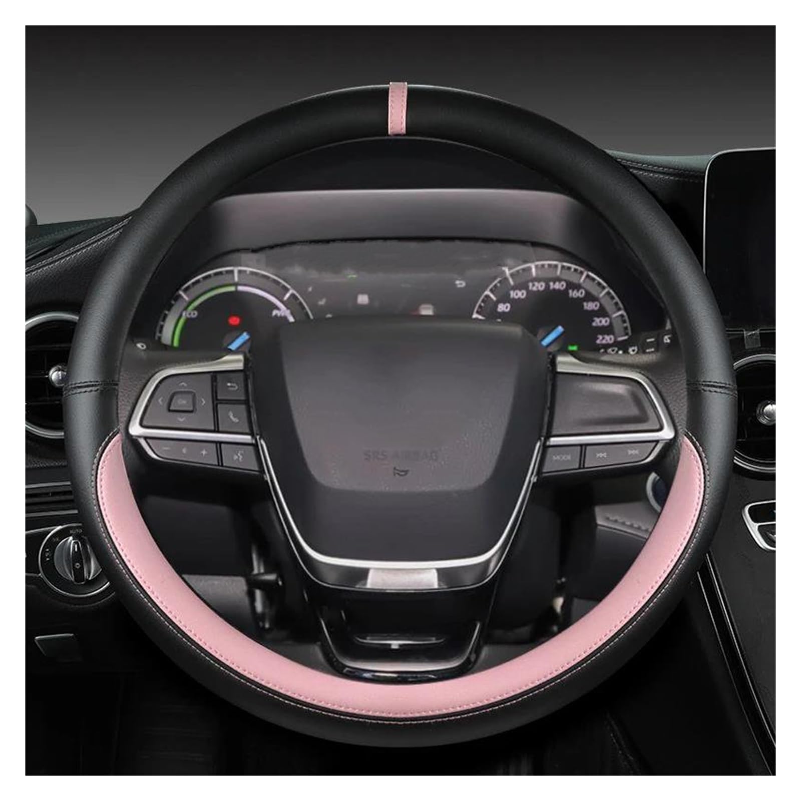 Lenkradbezug Auto PU Leder Auto Lenkräder Abdeckung Für Toyota Für Sienna 2021 2022 Für Highlander 2020-2022 Für Highlander Lenkradabdeckung(PINK) von NYSQOFMB