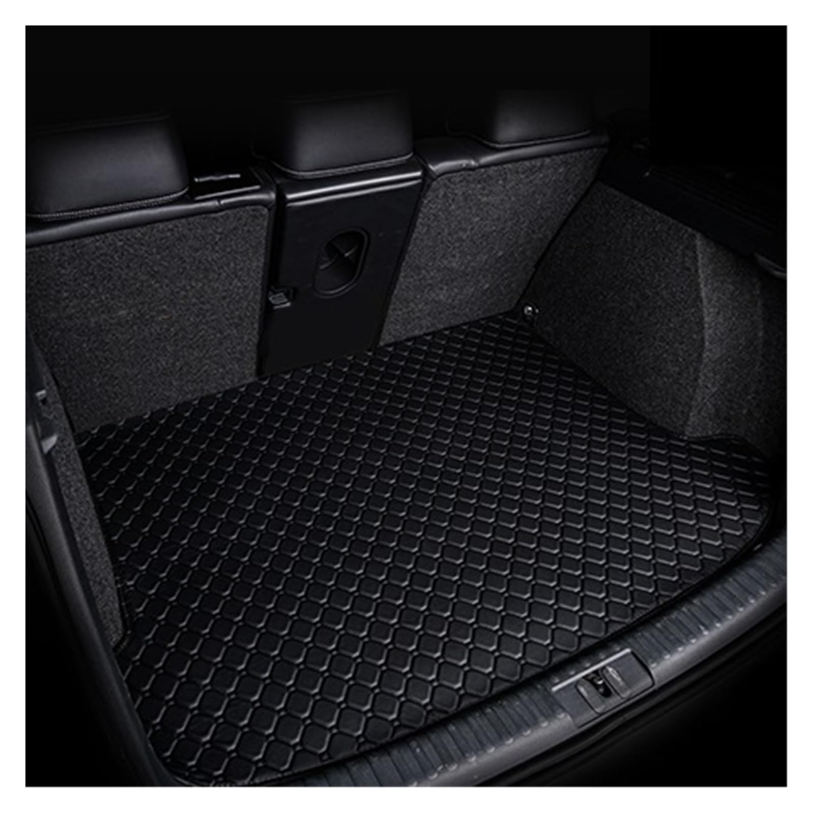 Maßgeschneiderte Verschleißfeste wasserdichte Leder-Kofferraummatte Für Volvo Für V60 2011–2018 Cargo-Matte Zubehör Für Den Innenraum Kofferraumschutz Matte(Schwarz,1pc) von NYSQOFMB