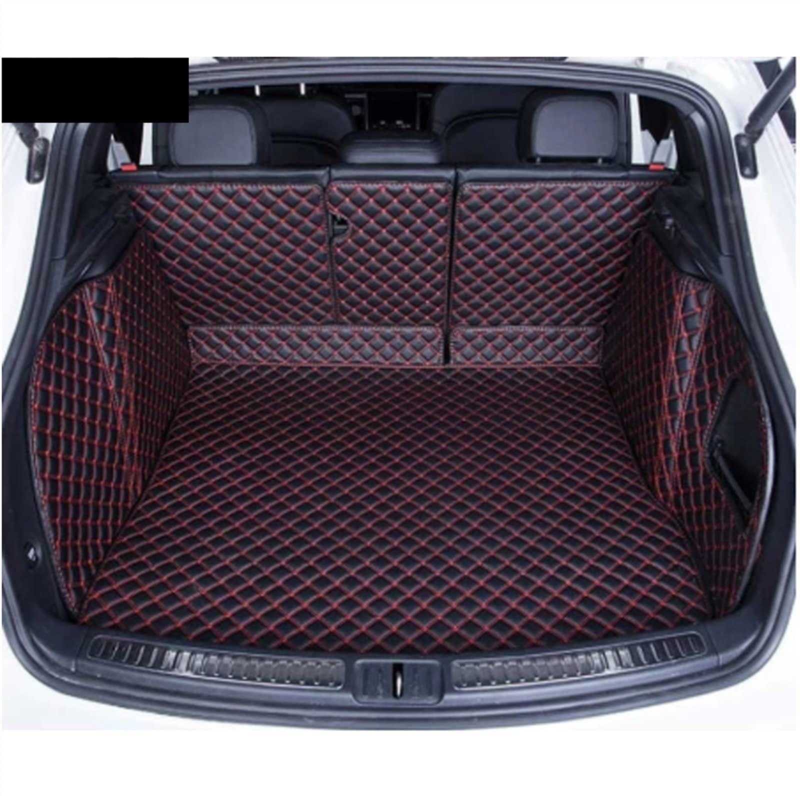 Vollständiger Satz Kofferraummatten Für Cayenne 957 2010-2006 wasserdichte Kofferraumteppiche Cargo-Matte Für Cayenne 2007 Kofferraumschutz Matte(Black with red) von NYSQOFMB