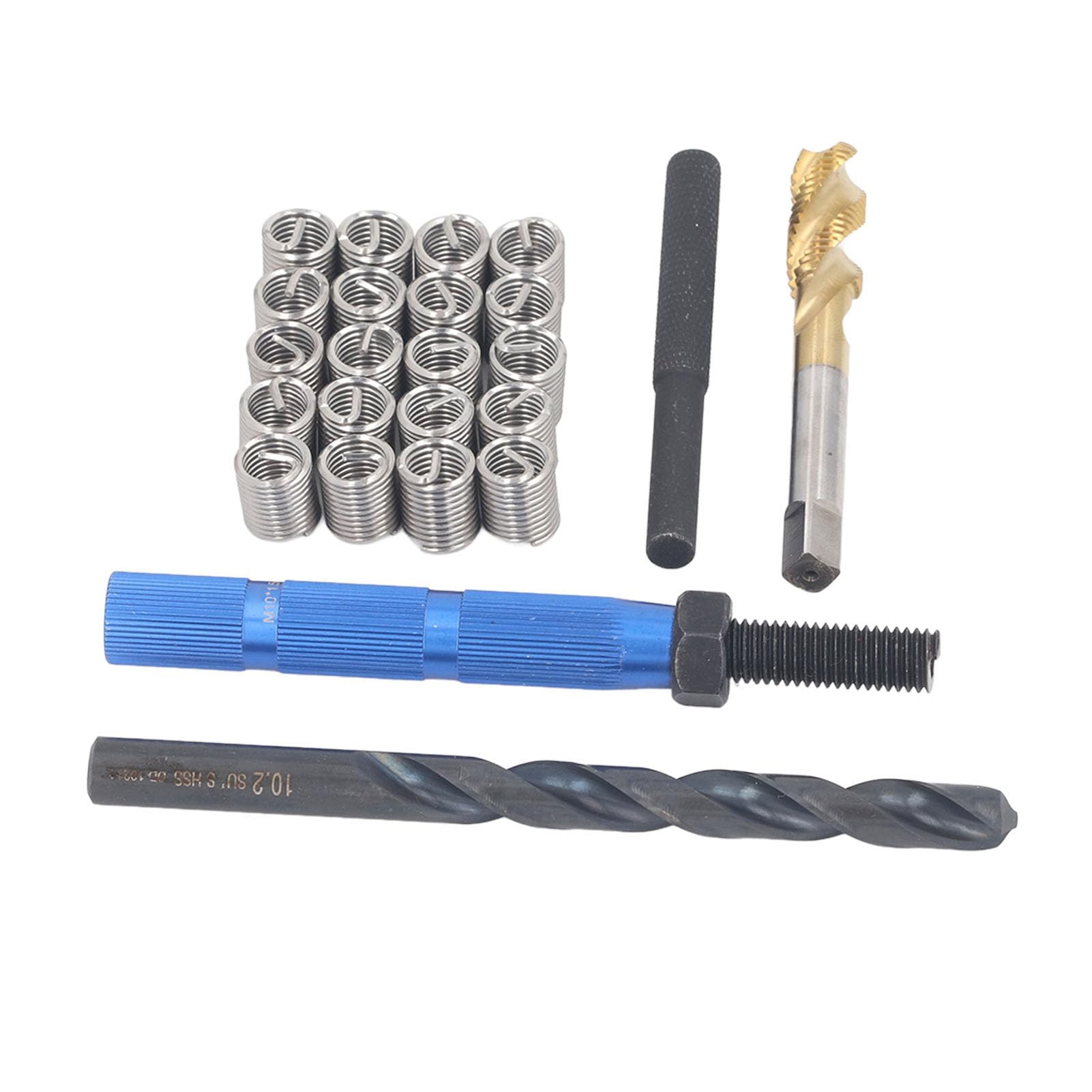 NYSUZHOUJI 24pcs metrische Fadenreparatur -Kit Starke Verbindungsleistung, um Sicherheitsmetrik -Reparatur -Kit Aluminiummaterial sicherzustellen von NYSUZHOUJI