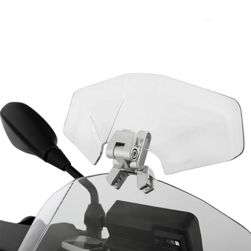 Motorrad Windschutzscheibe Deflektor Einstellbare Höhe Verlängerung Windschutzscheibe1300GS2024 Zubehör FÜR R1300 GS Schirmabweiser Motorrad Windabweiser(Light Grey) von NZGZLMMETK