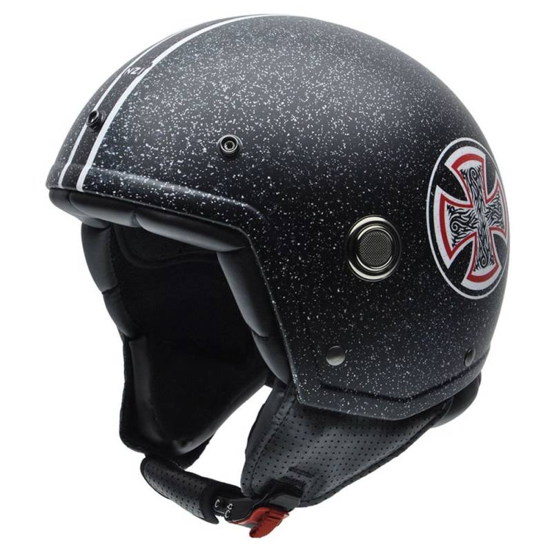 NZI Tonup Graphics Motorradhelm, Schwarzer Hintergrund und Eisernes Kreuz, XS von NZI