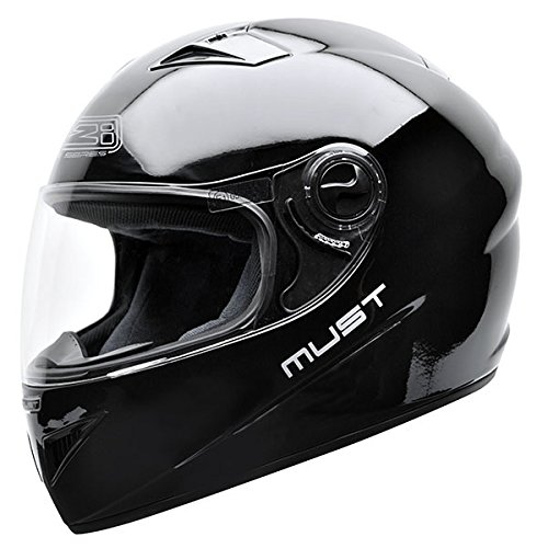 NZI 150204G046 Must Black Motorradhelm, Schwarz, Größe: 54 cm von NZI