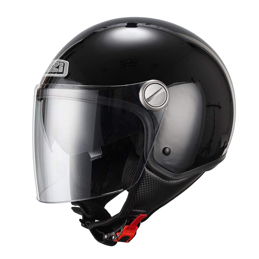 NZI Capital Duo Offenes Gesicht Motorradhelm, Glanz Schwarz, Größe XL von NZI