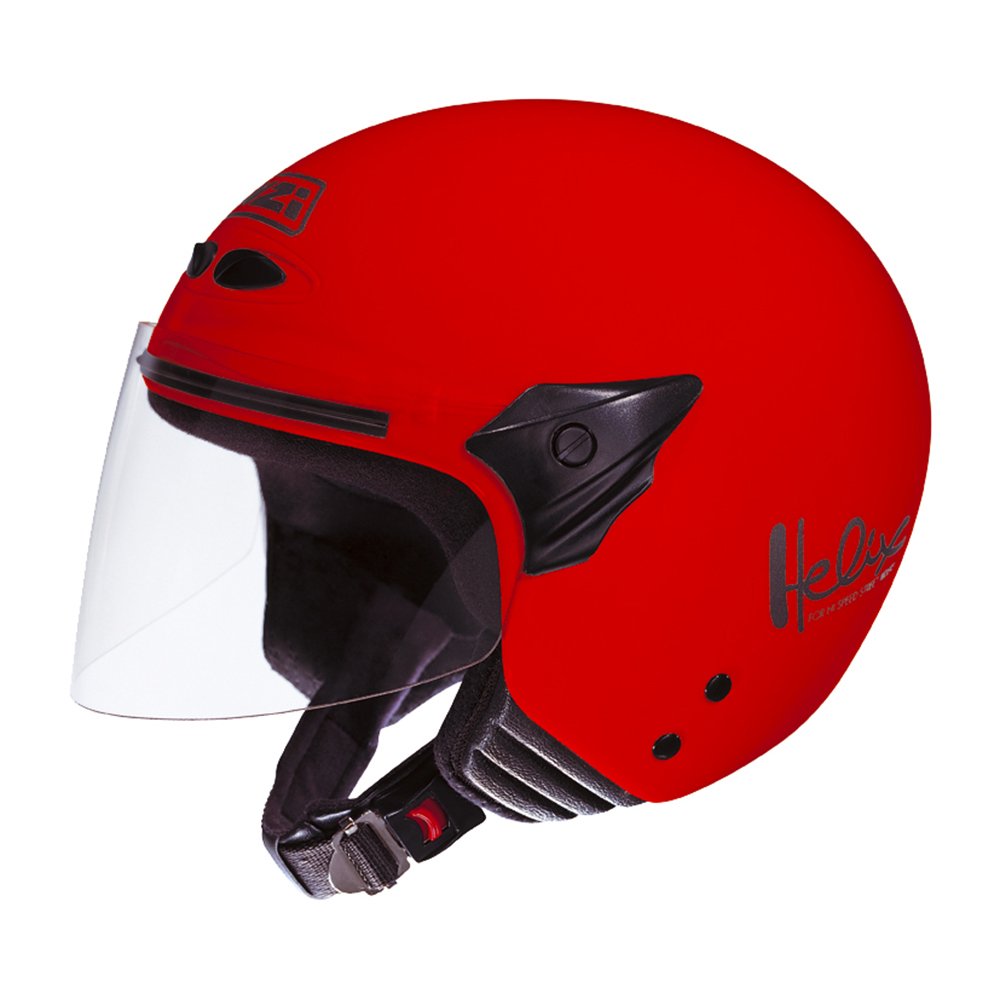 NZI Helix II Jr Motorradhelm, Rot, 52-53 cm von NZI