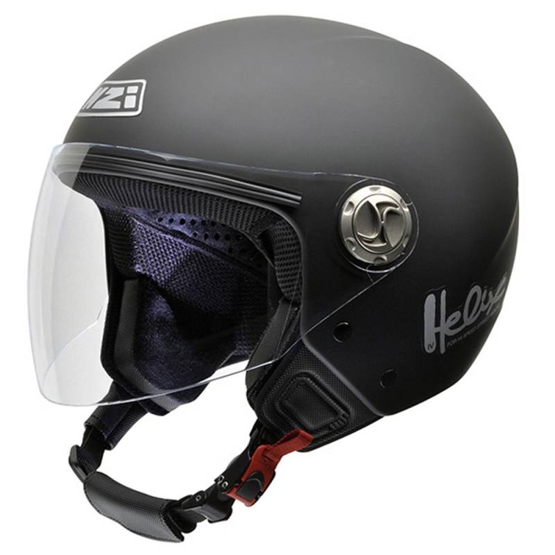 NZI Helix IV Metal Motorradhelm, Schwarz Gummischicht, 54 cm von NZI