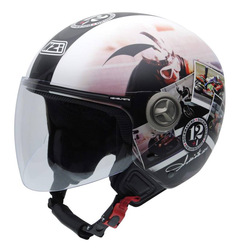 NZI Helix IVAngel Nieto 12+1 Ran Motorradhelm, Mehrfarbig, 55-56 von NZI