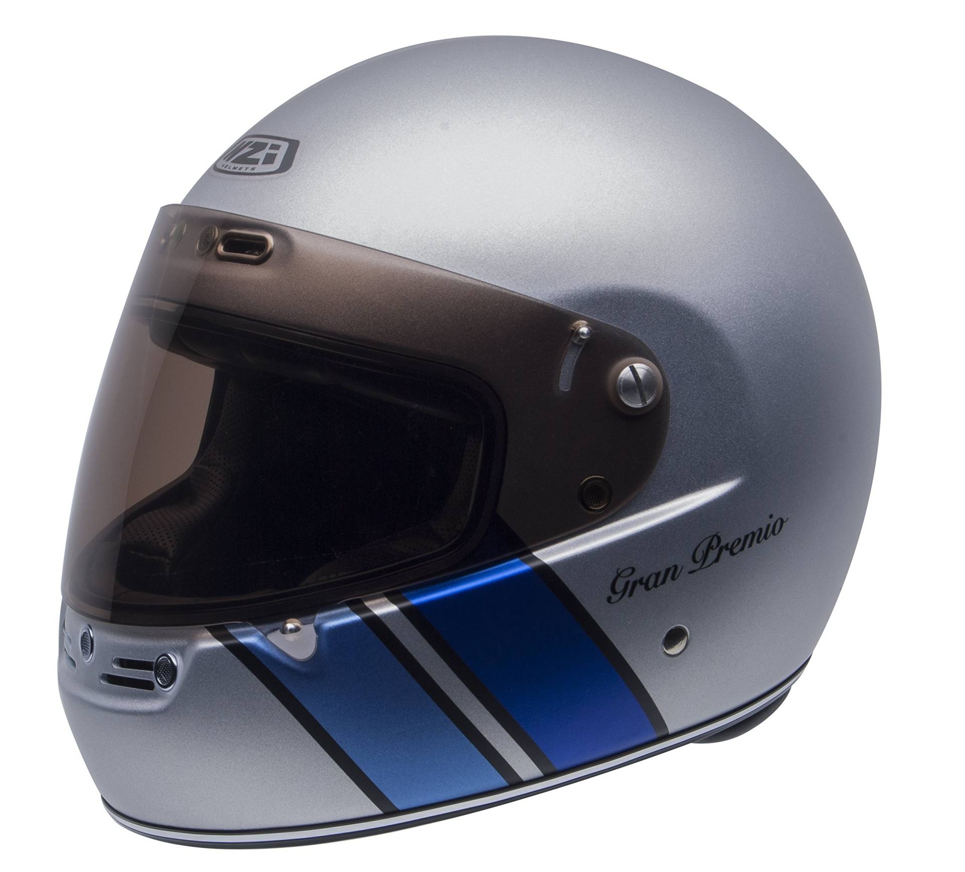 NZI Street Track 2 Grafiken Volles Gesicht Motorradhelm, Matt S-Gran Premio, Größe XS von NZI