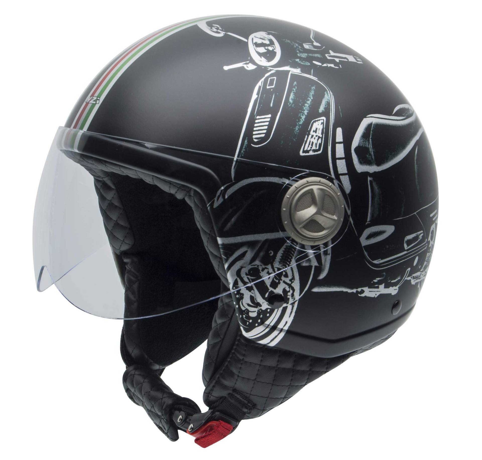 NZI Herren 050267A046XL Zeta Grafik Offenes Gesicht Motorradhelm, Matt B-Vespa Turia, XL von NZI