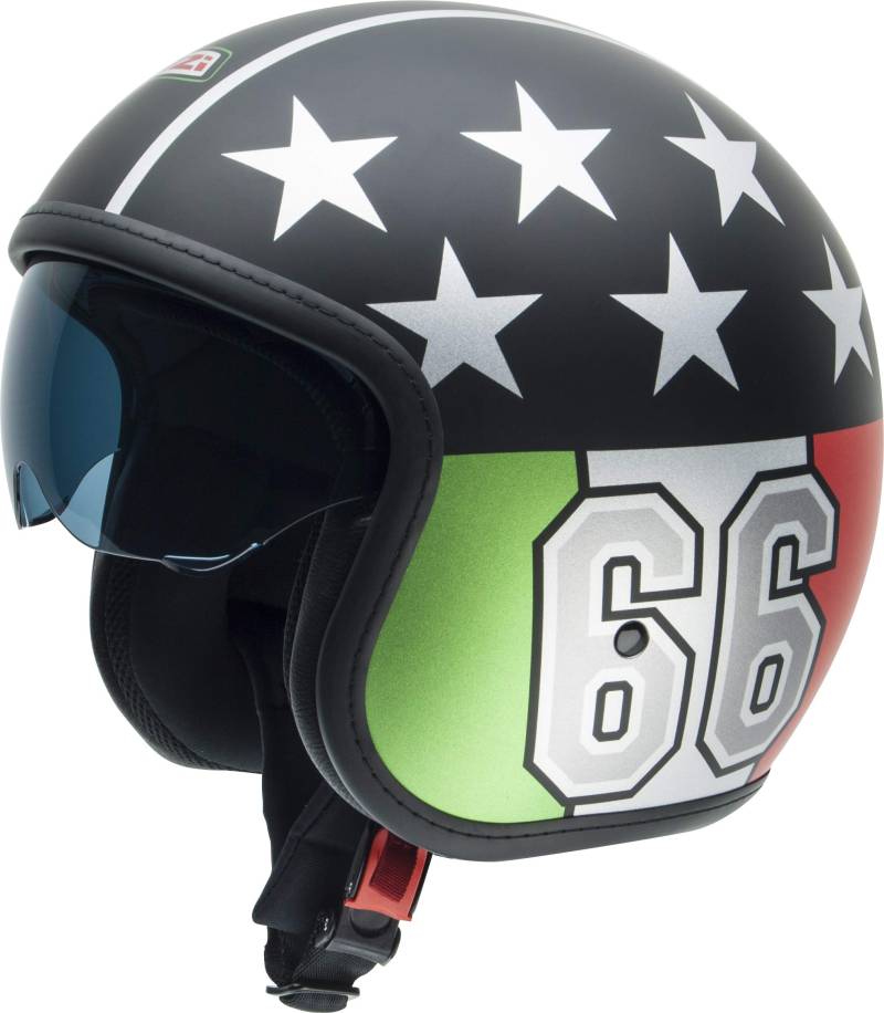 NZI Herren 050369a021xl Rolling3 Sun Grafik Offenes Gesicht Motorradhelm, Matt Italomade, XL EU von NZI