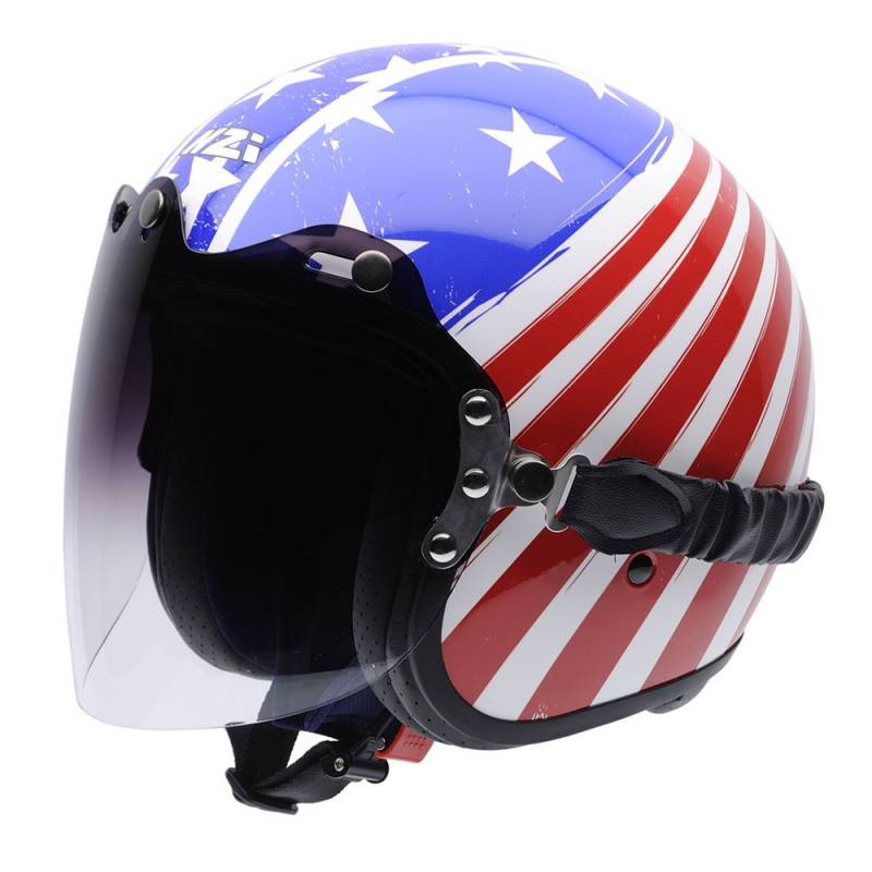 NZI Rolling Duo Graphics Motorradhelm, Mehrfarbig Mardi Gras, 55-56 von NZI