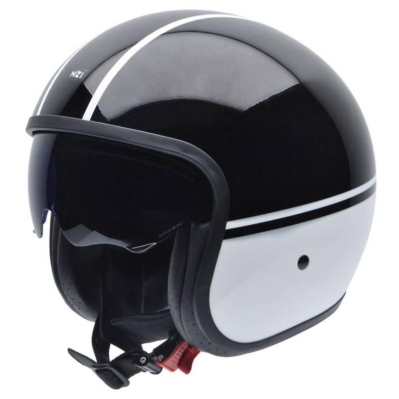 NZI Rolling Graphics Motorradhelm, Weiß/Schwarz, 58-59 von NZI