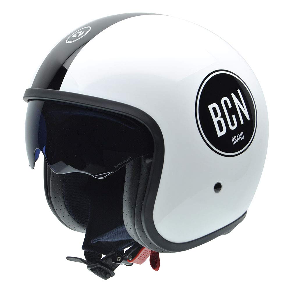 NZI Rolling3 Sun Bcn Offenes Gesicht Motorradhelm, Glanz Corporative Weiß, Größe XL von NZI