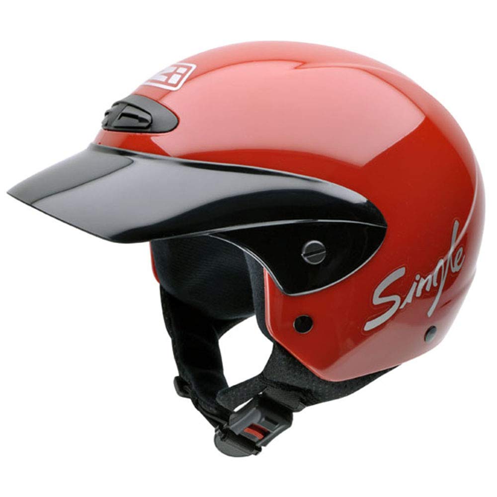 NZI Single Jr II Motorradhelm, Rot, 52-53 cm von NZI