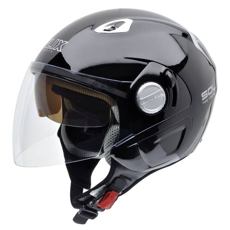 NZI Solar Motorradhelm, Schwarz, 54 von NZI