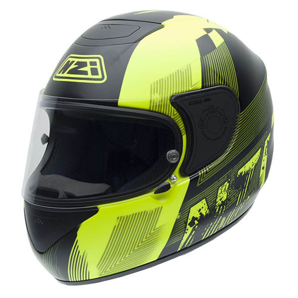 NZI Spyder IV Multi Motorradhelm, Schwarz/Gelb Fluo, 58-59 cm von NZI