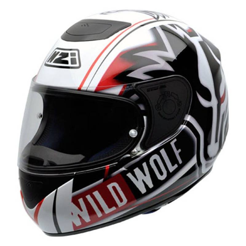 NZI Spyder IV Multi Motorradhelm, Schwarz/Weiß/Rot, 58-59 cm von NZI