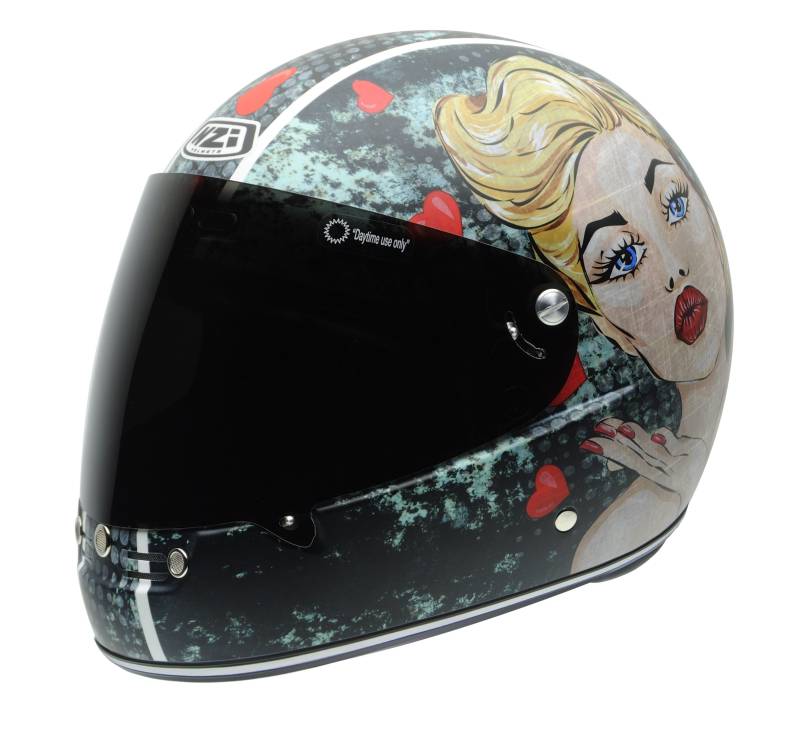 NZI Street Track2 Grafik Volles Gesicht Motorradhelm, Matt Bust, Größe XL von NZI