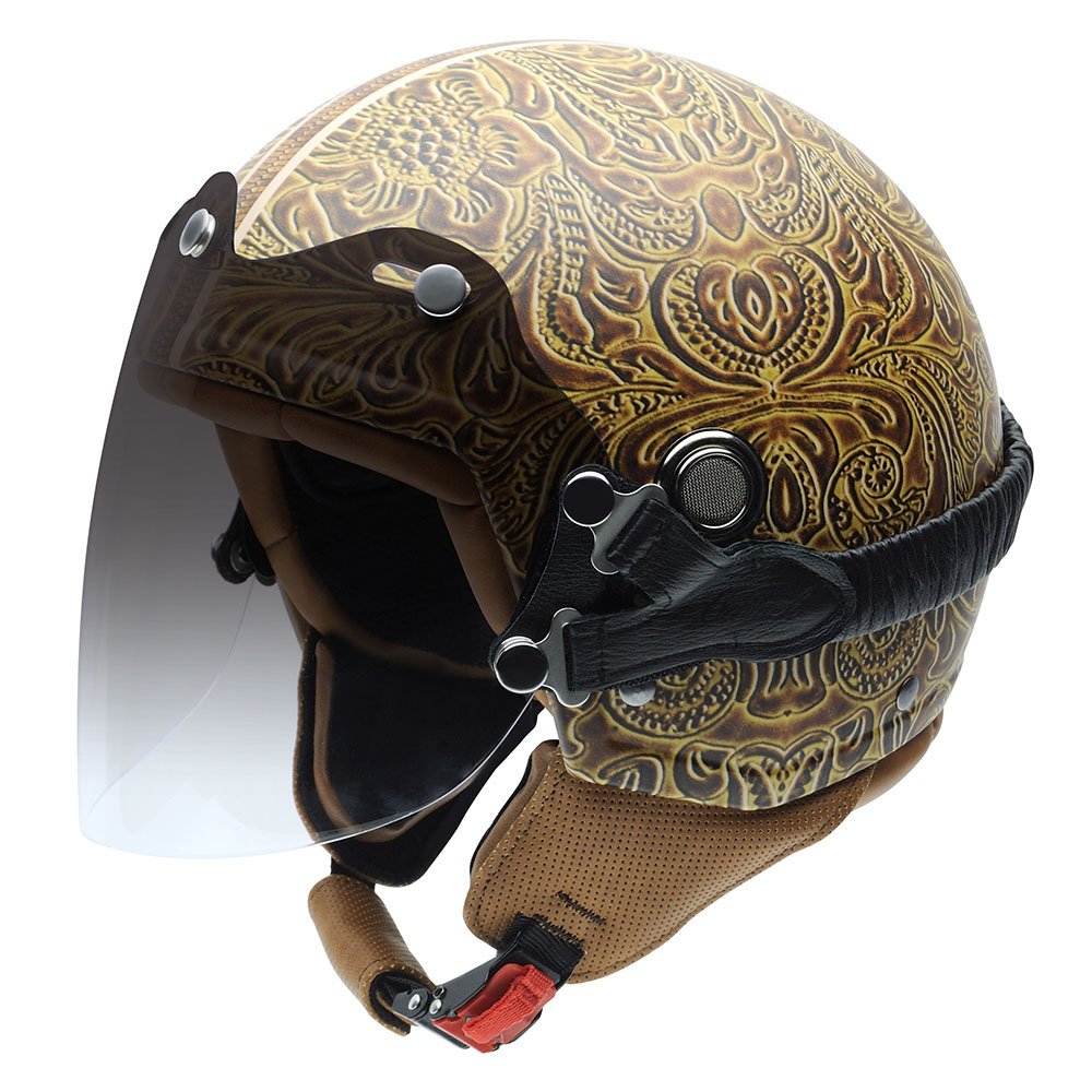 NZI Tonup Visor Graphics Motorradhelm, Mehrfarbig Cordovan, 54 von NZI