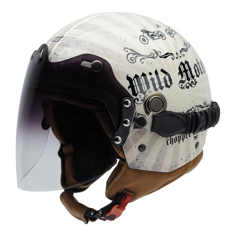 NZI Tonup Visor Graphics Motorradhelm, Mehrfarbig Wild Motors, 57 von NZI