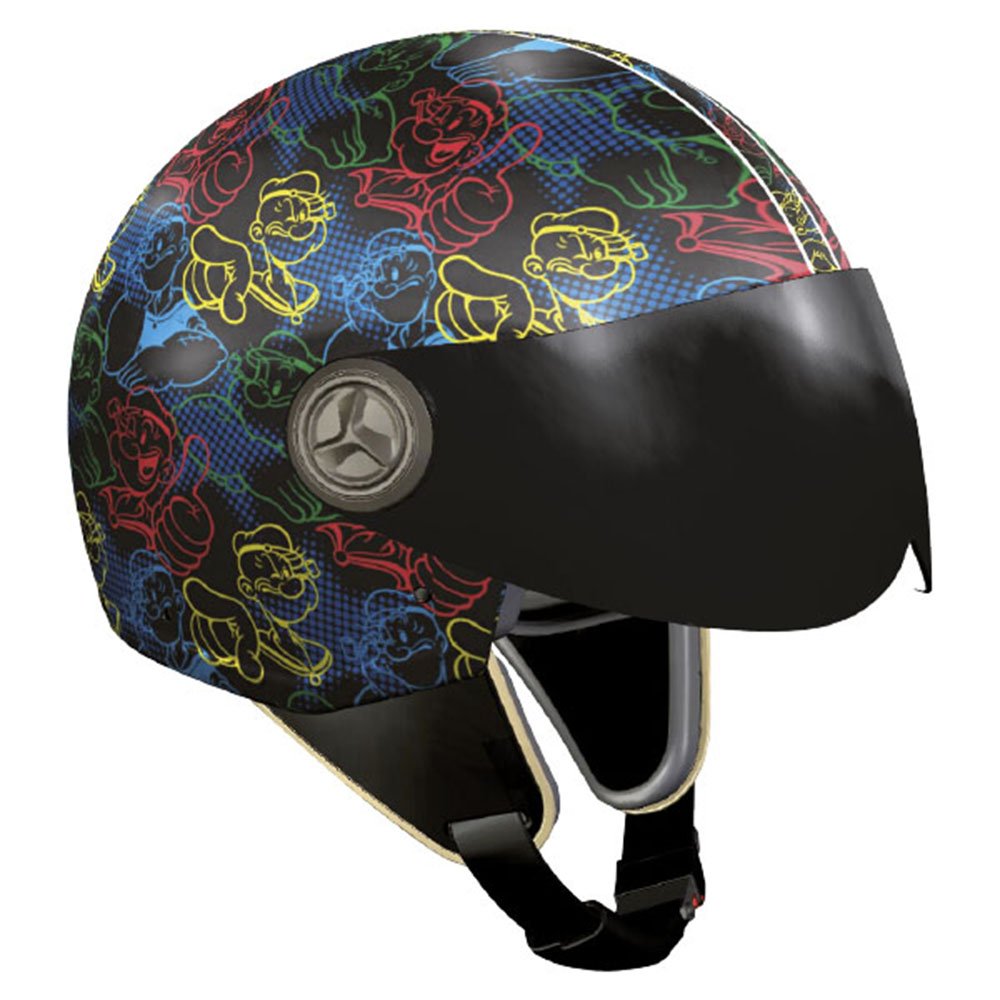 NZI Vintage II by Popeye Motorradhelm, Mehrfarbig (Outline), S von NZI