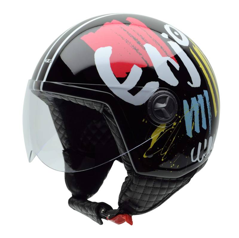 NZI Zeta Grafik Offenes Gesicht Motorradhelm, Glanz Enjoy, Größe S von NZI