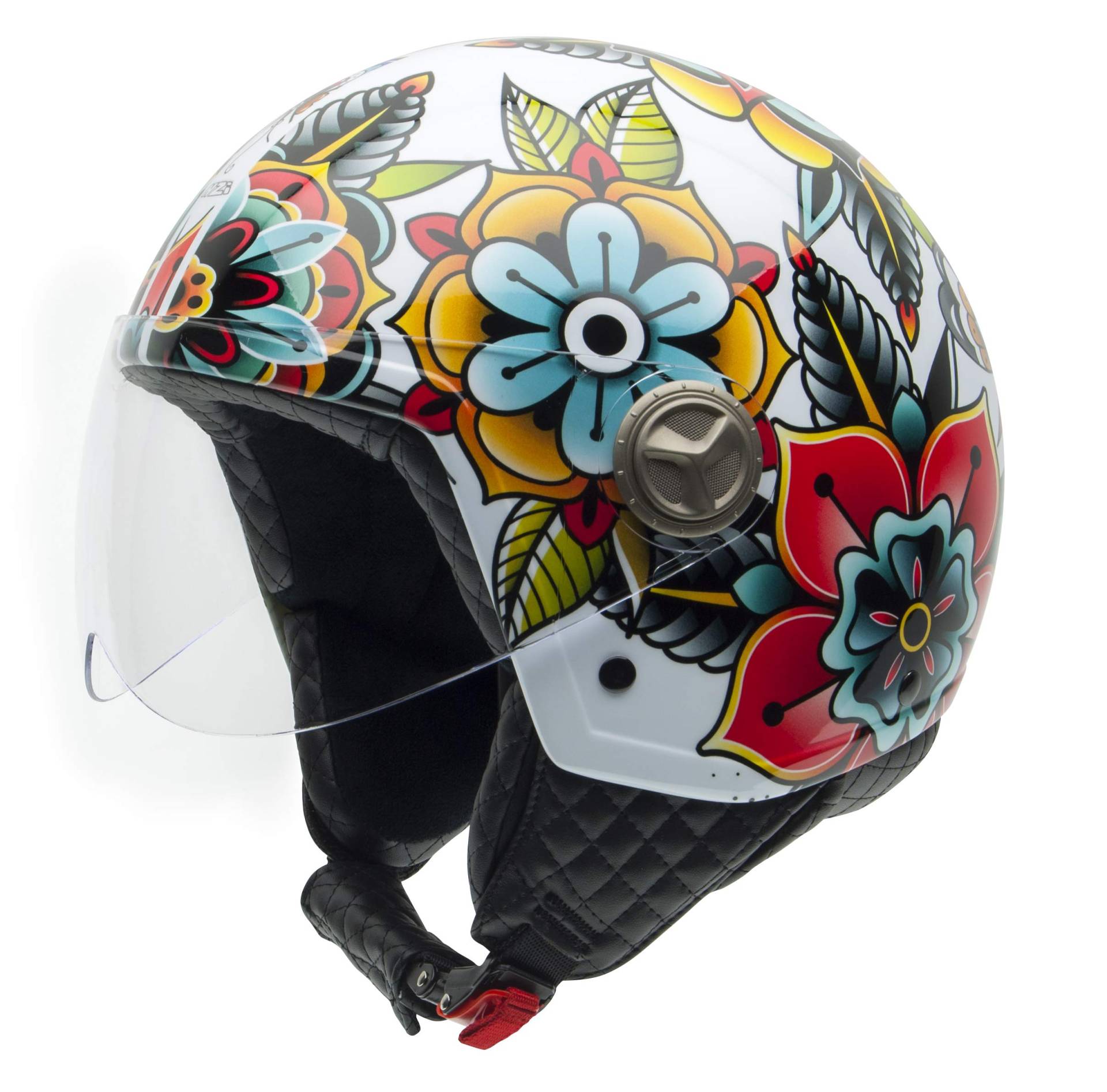 NZI Zeta Grafik Offenes Gesicht Motorradhelm, Glanz Spring, Größe S von NZI